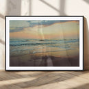 Sunset Seascape Wall Art Canvas Print – Framed Pastel Ocean by MyGreatCanvas | Canvas Wall Art Prints | Photo Prints & Wall Decor