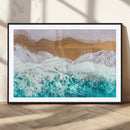 Aerial Beach Wall Art Canvas Print – Framed Ocean Waves by MyGreatCanvas | Canvas Wall Art Prints | Photo Prints & Wall Decor