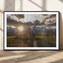 Snowy Peaks Wall Art Canvas Print – Rustic Mountain