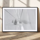 Ski Lift Wall Art Canvas Print – Snowy Alpine Landscape