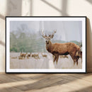 Rustic Deer Wall Art Canvas Print – Forest Woodland Stag