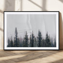 Foggy Forest Wall Art Canvas Print – Framed Misty Pines