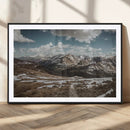 Mountain Landscape Wall Art Canvas Print – Framed Snowy