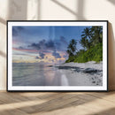 Tropical Beach Wall Art Canvas Print – Framed Sunset Glow by MyGreatCanvas | Canvas Wall Art Prints | Photo Prints & Wall Decor