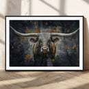 Rustic Longhorn Bull Wall Art Canvas Print – Vintage Western by MyGreatCanvas | Canvas Wall Art Prints | Photo Prints & Wall Decor