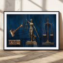 Lady Justice Wall Art Canvas Print – Elegant Gold Legal by MyGreatCanvas | Canvas Wall Art Prints | Photo Prints & Wall Decor