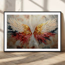 Vibrant Angel Wings Wall Art Canvas Print – Gold Red by MyGreatCanvas | Canvas Wall Art Prints | Photo Prints & Wall Decor