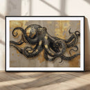 Octopus Black Gold Wall Art Marine Life Ocean Creature by MyGreatCanvas | Canvas Wall Art Prints | Photo Prints & Wall Decor