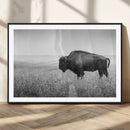 Black White Bison Canvas Wall Art, Rustic American Buffalo by MyGreatCanvas | Canvas Wall Art Prints | Photo Prints & Wall Decor