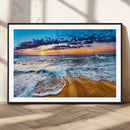 Ocean Waves Wall Art Canvas Print Ocean Waves Beach Sunset by MyGreatCanvas | Canvas Wall Art Prints | Photo Prints & Wall Decor