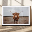 Longhorn Bull Wall Art Canvas Print – Framed Rustic by MyGreatCanvas | Canvas Wall Art Prints | Photo Prints & Wall Decor
