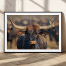 Majestic Texas Longhorn Bull Rustic Farm Animal Strong by MyGreatCanvas | Canvas Wall Art Prints | Photo Prints & Wall Decor
