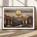 Wooden Mountain Layers Art – Rustic Pine Tree Landscape by MyGreatCanvas | Canvas Wall Art Prints | Photo Prints & Wall Decor
