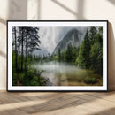 Misty Lake Forest Wall Art Canvas Print, Green Trees and by MyGreatCanvas | Canvas Wall Art Prints | Photo Prints & Wall Decor