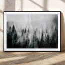 Foggy Pine Forest Canvas Wall Art – Horizontal Black and by MyGreatCanvas | Canvas Wall Art Prints | Photo Prints & Wall Decor