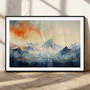 Warm Clouds Abstract Mountain Wall Art Canvas Print