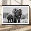 Elephant Family Africa Wall Art Canvas Print by MyGreatCanvas | Canvas Wall Art Prints | Photo Prints & Wall Decor