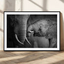 Elephant Family Wall Art Canvas, Framed Elephant Family by MyGreatCanvas | Canvas Wall Art Prints | Photo Prints & Wall Decor