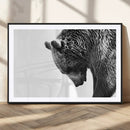 Black and White Grizzly 399 Bear Canvas Print Wall Art | by MyGreatCanvas | Canvas Wall Art Prints | Photo Prints & Wall Decor