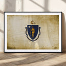 Massachusetts Flag Wall Art Canvas Print