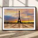 Paris Eiffel Tower Sunset Canvas Wall Art Print - Iconic