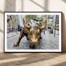 Charging Bull Wall Art Canvas Print
