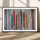 Vintage Wooden Weathered Ski's in Front of an Old Barn Wall by MyGreatCanvas | Canvas Wall Art Prints | Photo Prints & Wall Decor