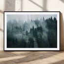 Misty Forest Wall Art – Serene Green Landscape Canvas Print, by MyGreatCanvas | Canvas Wall Art Prints | Photo Prints & Wall Decor