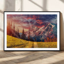 Mountain and Daylight Red Sunset Wall Art Canvas Print by MyGreatCanvas | Canvas Wall Art Prints | Photo Prints & Wall Decor