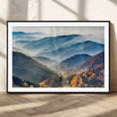 Misty Mountain Sunrise Triptych Canvas Print – Autumn