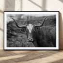 Western Home Wall Art Canvas Print, Framed Texas Longhorn by MyGreatCanvas | Canvas Wall Art Prints | Photo Prints & Wall Decor
