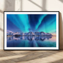 Northern Lights above Mountain Wall Art, Northern Lights