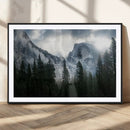 Wall Art Foggy Forest Landscape Canvas Print