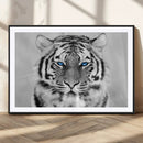 Black and White Tiger Wall Art Animal Canvas Print