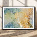 Green and Yellow Marble Fluid Effect Wall Art, Green and