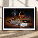 Whiskey Cigar Wall Art Canvas Print Kitchen Wall