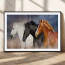 Animal Wall Art Three Horses Farmhouse Art Canvas, Framed by MyGreatCanvas | Canvas Wall Art Prints | Photo Prints & Wall Decor