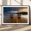 Serene Lake Pier at Sunset Canvas Print | Landscape Canvas