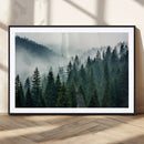 Captivating Misty Forest Wall Art Premium Canvas Print,
