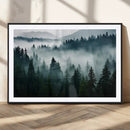 Captivating Misty Forest Wall Art Canvas, Premium Canvas