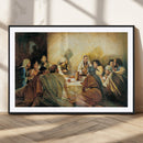Last Supper Wall Art Canvas Print, Framed Jesus Painting Art
