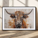 Vintage Scottish Highland Cow Cattle Art, Scottish Highland