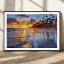 Serene Beach Sunset Wall Art Canvas- Coastal Seascape Print