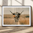 Texas Cow Wall Art Canvas Print for Farm House Wall Decor, by MyGreatCanvas | Canvas Wall Art Prints | Photo Prints & Wall Decor