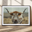 Texas Cow Longhorn Wall Art Canvas Print for Farm House Wall by MyGreatCanvas | Canvas Wall Art Prints | Photo Prints & Wall Decor