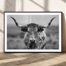 Texas Cow Longhorn Wall Art Canvas Print for Farm House Wall by MyGreatCanvas | Canvas Wall Art Prints | Photo Prints & Wall Decor