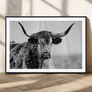 Texas Highland Cow Longhorn Canvas Print - Rustic Farmhouse by MyGreatCanvas | Canvas Wall Art Prints | Photo Prints & Wall Decor