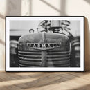 Vintage Farmall Tractor Wall Art Canvas Print, Rustic