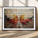 Abstract Angel Wings Canvas Wall Art – Framed and Ready to
