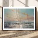 Abstract Ocean Wall Art -  Boat Wall Art Canvas Print